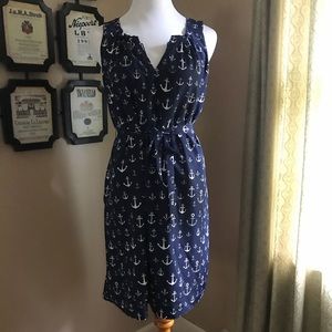 Tommy Hilfiger Nautical Anchor Dress Size Small